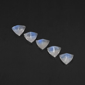 Rainbow Moonstone Gemstone in 5.2 x 5.1 mm Size for Sale, Rainbow Moonstone Stone in Blue White Color