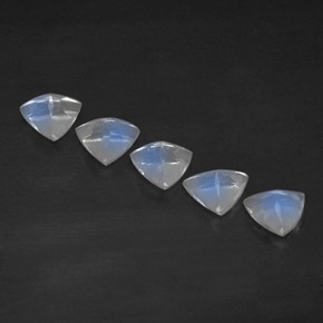 Rainbow Moonstone Gemstone in 5.2 x 5.1 mm Size for Sale, Rainbow Moonstone Stone in Blue White Color