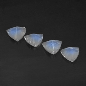 Rainbow Moonstone Gemstone in 6 x 6 mm (calibrated) Size for Sale, Rainbow Moonstone Stone in Blue White Color