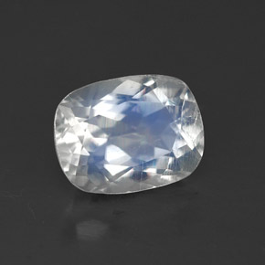1.35 ct White Rainbow Moonstone Stone, Natural Rainbow Moonstone in Cushion-Cut Shape for Sale