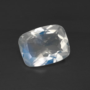 1.06 ct White Rainbow Moonstone Gemstone, Rainbow Moonstone Gem in Cushion-Cut Shape for Sale.