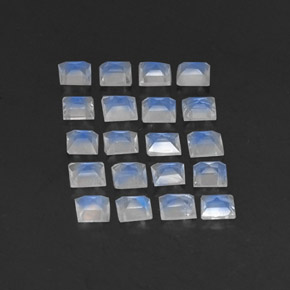 Rainbow Moonstone Gemstone in 2.8 x 2.8 mm Size for Sale, Rainbow Moonstone Stone in Blue White Color