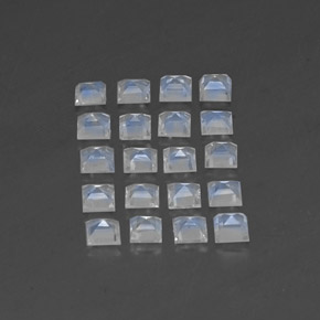 Rainbow Moonstone Gemstone in 3.2 x 3.2 mm Size for Sale, Rainbow Moonstone Stone in Blue White Color