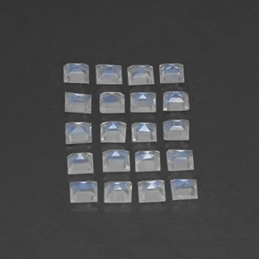 Rainbow Moonstone Gemstone in 3.1 x 3 mm Size for Sale, Rainbow Moonstone Stone in Blue White Color