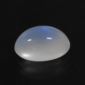 2.81 ct White Rainbow Moonstone Gemstone, Rainbow Moonstone Gem in Oval Cabochon Shape for Sale.
