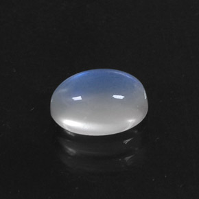 1.41 ct White Rainbow Moonstone Gemstone, Rainbow Moonstone Gem in Oval Cabochon Shape for Sale.