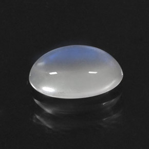 1.09 ct White Rainbow Moonstone Gemstone, Rainbow Moonstone Gem in Oval Cabochon Shape for Sale.