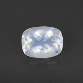 1.07 ct White Rainbow Moonstone Gemstone, Rainbow Moonstone Gem in Cushion-Cut Shape for Sale.