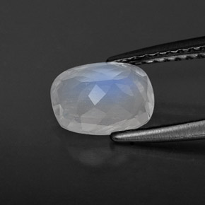 Rainbow Moonstone Gemstone in 7.6 x 5.8 mm Size for Sale, Rainbow Moonstone Stone in Blue White Color
