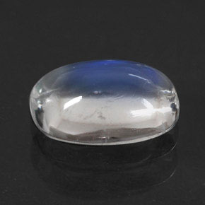 0.90 ct White Rainbow Moonstone Gemstone, Rainbow Moonstone Gem in Cushion Cabochon Shape for Sale.