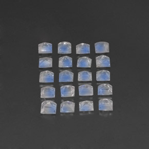 Rainbow Moonstone Gemstone in 3.1 x 3 mm Size for Sale, Rainbow Moonstone Stone in Blue White Color
