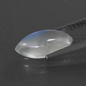 Rainbow Moonstone Gemstone in 12 x 6 mm (calibrated) Size for Sale, Rainbow Moonstone Stone in Blue White Color