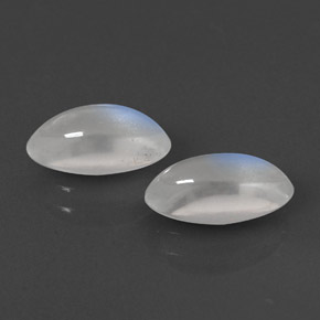 2.70 ct White Rainbow Moonstone Stone, Natural Rainbow Moonstone in Marquise Cabochon Shape for Sale