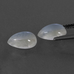 Rainbow Moonstone Gemstone in 9 x 6 mm (calibrated) Size for Sale, Rainbow Moonstone Stone in Blue White Color