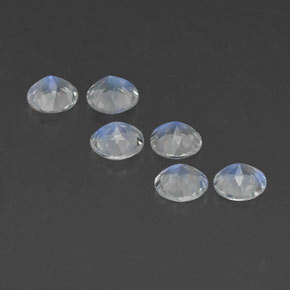 Rainbow Moonstone Gemstone in 5 mm (calibrated) Size for Sale, Rainbow Moonstone Stone in Blue White Color
