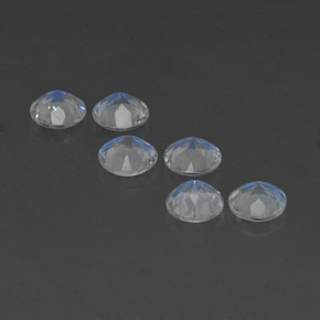 Rainbow Moonstone Gemstone in 5 mm (calibrated) Size for Sale, Rainbow Moonstone Stone in Blue White Color