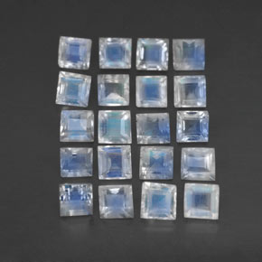 0.2ct Square Facet Blue White Rainbow Moonstone for sale thumb image of 0.2ct Square Facet Blue White Rainbow Moonstone (ID: 333705)