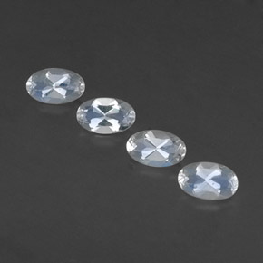 0.90 ct White Rainbow Moonstone Gemstone, Rainbow Moonstone Gem in Oval Facet Shape for Sale.