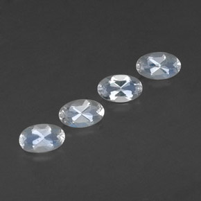 0.90 ct White Rainbow Moonstone Stone, Natural Rainbow Moonstone in Oval Facet Shape for Sale