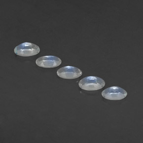 Rainbow Moonstone Gemstone in 5 x 3.1 mm Size for Sale, Rainbow Moonstone Stone in Blue White Color