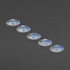 Rainbow Moonstone Gemstone in 5 x 3 mm (calibrated) Size for Sale, Rainbow Moonstone Stone in Blue White Color