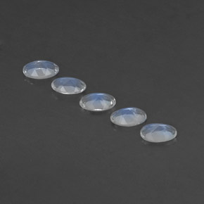 Rainbow Moonstone Gemstone in 5 x 3 mm (calibrated) Size for Sale, Rainbow Moonstone Stone in Blue White Color