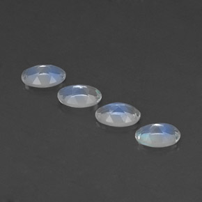 Rainbow Moonstone Gemstone in 5 x 3 mm (calibrated) Size for Sale, Rainbow Moonstone Stone in Blue White Color