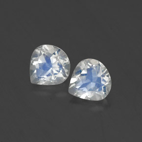 0.85 ct White Rainbow Moonstone Gemstone, Rainbow Moonstone Gem in Pear Facet Shape for Sale.