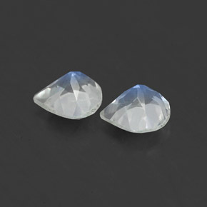 Rainbow Moonstone Gemstone in 5.2 x 5.1 mm Size for Sale, Rainbow Moonstone Stone in Blue White Color