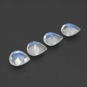 Rainbow Moonstone Gemstone in 5 x 4.9 mm Size for Sale, Rainbow Moonstone Stone in Blue White Color