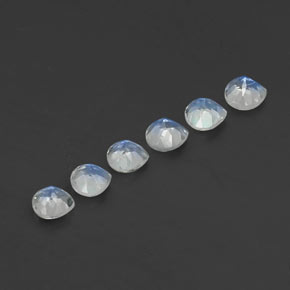 Rainbow Moonstone Gemstones in 4 x 4 mm Size for Sale, Rainbow Moonstone Stones in Blue White Color