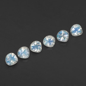 1.31 ct White Rainbow Moonstone Gemstone, Rainbow Moonstone Gem in Pear Facet Shape for Sale.