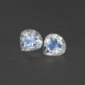 0.83 ct White Rainbow Moonstone Gemstone, Rainbow Moonstone Gem in Pear Facet Shape for Sale.
