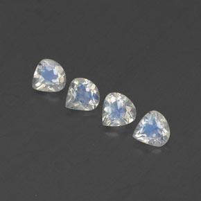 Bluish White Rainbow Moonstone Gem - 0.3ct Pear Facet (ID: 338912)