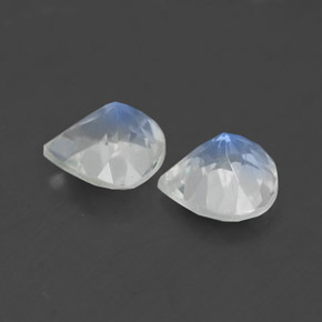Rainbow Moonstone Gemstone in 5.2 x 5.1 mm Size for Sale, Rainbow Moonstone Stone in Blue White Color