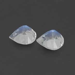 Rainbow Moonstone Gemstone in 5.1 x 5 mm Size for Sale, Rainbow Moonstone Stone in Blue White Color