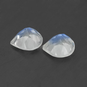 Rainbow Moonstone Gemstone in 5.2 x 5.1 mm Size for Sale, Rainbow Moonstone Stone in Blue White Color