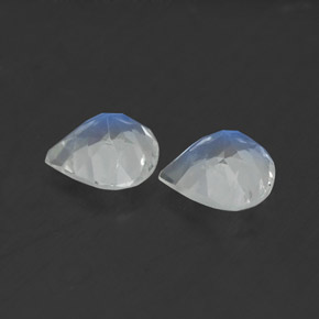 Rainbow Moonstone Gemstone in 5.1 x 5 mm Size for Sale, Rainbow Moonstone Stone in Blue White Color
