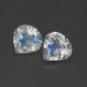 0.73 ct White Rainbow Moonstone Gemstone, Rainbow Moonstone Gem in Pear Facet Shape for Sale.