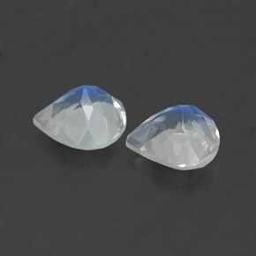 Rainbow Moonstone Gemstone in 5.1 x 5.1 mm Size for Sale, Rainbow Moonstone Stone in Blue White Color