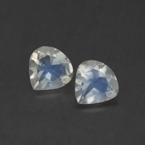 0.72 ct White Rainbow Moonstone Gemstone, Rainbow Moonstone Gem in Pear Facet Shape for Sale.