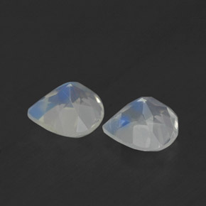 Rainbow Moonstone Gemstone in 5.2 x 5.1 mm Size for Sale, Rainbow Moonstone Stone in Blue White Color