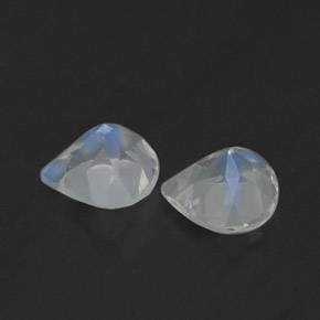 Rainbow Moonstone Gemstone in 5.2 x 5.1 mm Size for Sale, Rainbow Moonstone Stone in Blue White Color