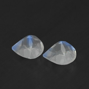 Rainbow Moonstone Gemstone in 5.2 x 5.1 mm Size for Sale, Rainbow Moonstone Stone in Blue White Color