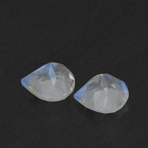 Rainbow Moonstone Gemstone in 5.2 x 5 mm Size for Sale, Rainbow Moonstone Stone in Blue White Color