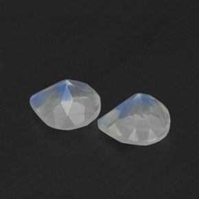 Rainbow Moonstone Gemstone in 5.1 x 5 mm Size for Sale, Rainbow Moonstone Stone in Blue White Color