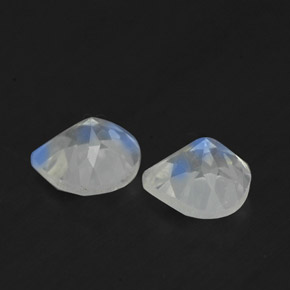 Rainbow Moonstone Gemstone in 5.2 x 5.1 mm Size for Sale, Rainbow Moonstone Stone in Blue White Color