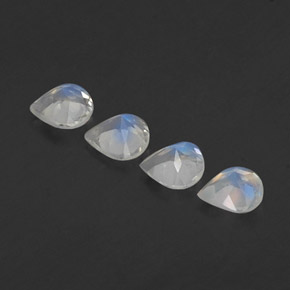 Rainbow Moonstone Gemstone in 4.9 x 4.8 mm Size for Sale, Rainbow Moonstone Stone in Blue White Color