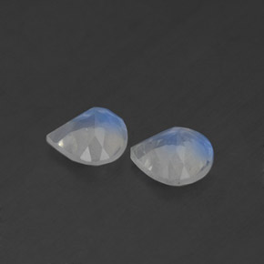 Rainbow Moonstone Gemstone in 5.1 x 5.1 mm Size for Sale, Rainbow Moonstone Stone in Blue White Color