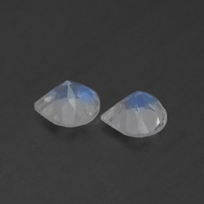 Rainbow Moonstone Gemstone in 5.2 x 5.1 mm Size for Sale, Rainbow Moonstone Stone in Blue White Color